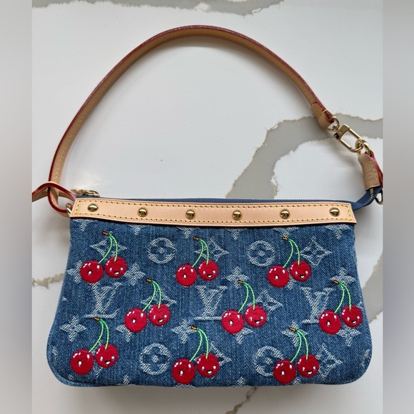LV x TM Pochette Accessoires - Monogram cherry denim - Picture 1 of 10